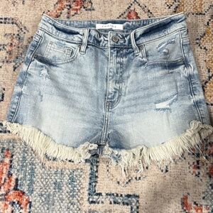 Eunina Women's Distressed Denim Shorts - Light Blue